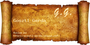 Gosztl Gerda névjegykártya
